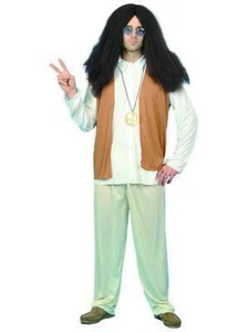 Erwachsene Hippie Hippie Mann Verkleidung Kostüm Verkleidung Outfit Cosplay Herren - Bild 1 von 2