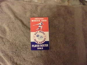 Chicago White Sox Media Guide 1943 Programa Lista Luke Appling Ted Lyons Anuncio - Imagen 1 de 4