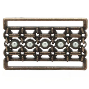 Buckle Slide Pearl Brass Bronze 20929-000 - Picture 1 of 2