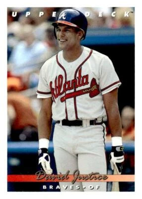 1993 Upper Deck #366 David Justice Atlanta Braves - Image 1 of 2
