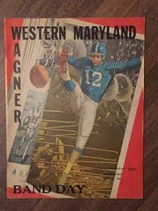 WAGNER COLLEGE @ WESTERN MARYLAND PROGRAMA DE FÚTBOL AMERICANO UNIVERSITARIO 1965 EX - Imagen 1 de 2