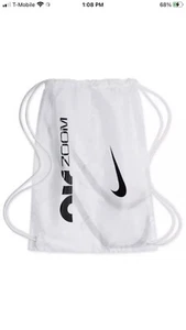 Nike Air Zoom Leichtathletik Weiß Schwarz Logo Staub Schuhbeutel 17x12 Schnurverschluss - Bild 1 von 8