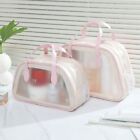 PVC Storage Bags Double-layer Makeup Organizers Storage Tool with Handle