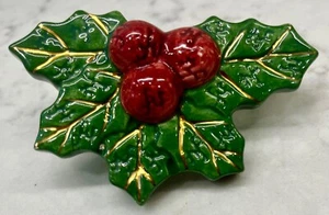 Nora Fleming Retired Striped Holly with Berries - Picture 1 of 2
