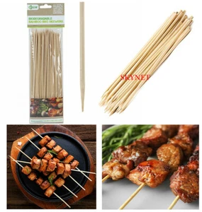 Brochetas de bambú desechables para barbacoa Eco Connection de 10 pulgadas 150 piezas biodegradables - Imagen 1 de 6