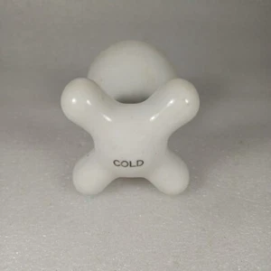 De colección Agua Fría Porcelana Perilla Cruzada Manija Y Escudo Bañera Grifo Baño - Imagen 1 de 10