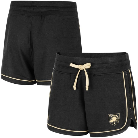 Women's Colosseum Black Army Black Knights Lil Sebastian Tri-Blend Shorts Cover