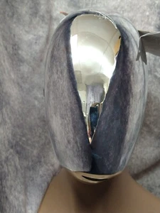 Creepy Blank Chrome No Face Costume Mask Mirror Faceless Robot Android Bot Alien - Picture 1 of 22