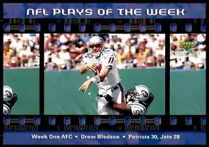 2000 OVERSIZE #1A Drew Bledsoe RARE New England Patriots NFL pièces de la semaine - Photo 1 sur 4