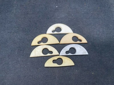 "Juego de (5) cuchillas agitadoras de PTFE para eje de agitación de 10 mm forma de media luna 1 3/4"" L" Foto 1 de 3