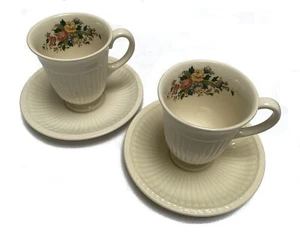 Vintage Wedgwood bone china Tea Set Trio tea set for2 afternoon tea cups saucers - Picture 1 of 12