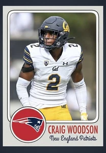 CRAIG WOODSON NEW ENGLAND PATRIOTS 2025 NFL DRAFT CARD - Picture 1 of 2
