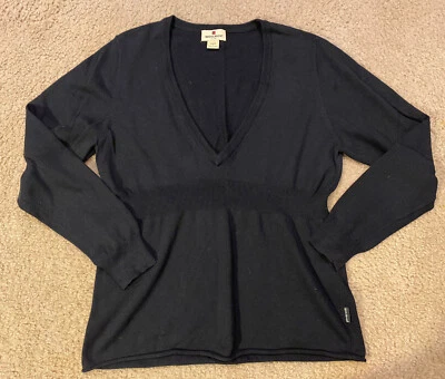 Blusa negra de manga larga Woolrich para mujer talla grande Foto 1 de 4