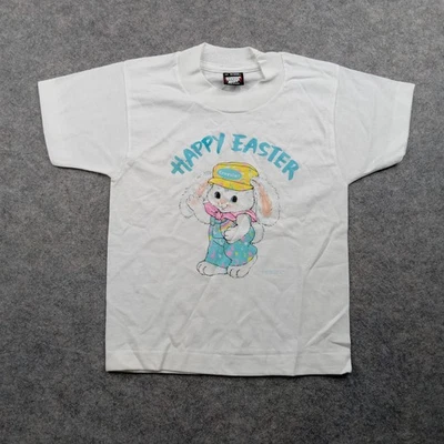 Vintage Crayola Shirt Youth 6-8 Easter Bunny Graphic 90s USA Screen Stars Best - Image 1 of 4