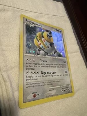 (FRENCH) JUMBO/OVERSIZED Regigigas DP40 Promo Card w/4 Swirls *RARE* NM/LP - Image 1 of 4