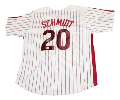 Mike Schmidt Autographed Jersey XL Phillies BAS Beckett - Image 1 of 4