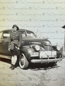 Vintage Foto Women’s Army Corp Uniform Missouri Fahrzeugmarke 1942 - Bild 1 von 3