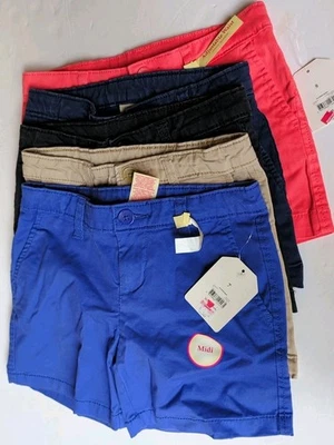 5 Pantalones Cortos Bermudas Niñas Talla 7 y 8 Desteñidos Gloria Cintura Ajustable Foto 1 de 4