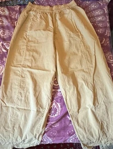 Free People Harem Parachute Pants Sand Beige Size Small (oversized) - Picture 1 of 15