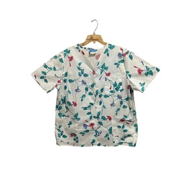 Crest Floral Short Sleeve Scrub Top Women’s Size 2XL - Image 1 of 3