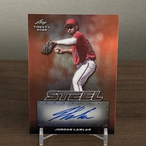 Jordan Lawlar Leaf Trinity Steel 2022 automático naranja #'d/5 Diamondbacks - Imagen 1 de 2