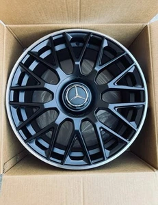 20"x9.5 Black Spyder AMG Rims Wheels Mercedes Benz S550 GLE350 GLS450 S63 - Picture 1 of 2