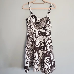 Attention Woman's VTG Y2K Baby Doll Dress Brown & White Coquette Girl NWT Sz 8 - Picture 1 of 13