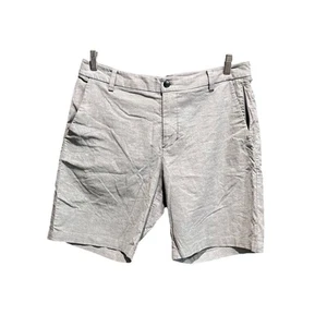 Pantalones Cortos Lululemon Gris Qwick Oxford Cordón Hombre Chino Comisión 9" Talla 33 - Imagen 1 de 4