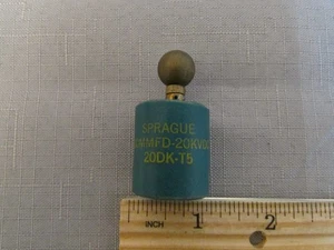 Sprague High Voltage Door Knob Capacitor 500pF 20kV  with   Corona Ball - Picture 1 of 1