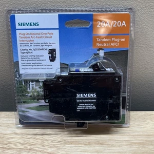 Siemens 20-amp/20-amp 1 -Pole Combination arc fault Plug-On Neutral - Q2020AFCNP - Picture 1 of 9