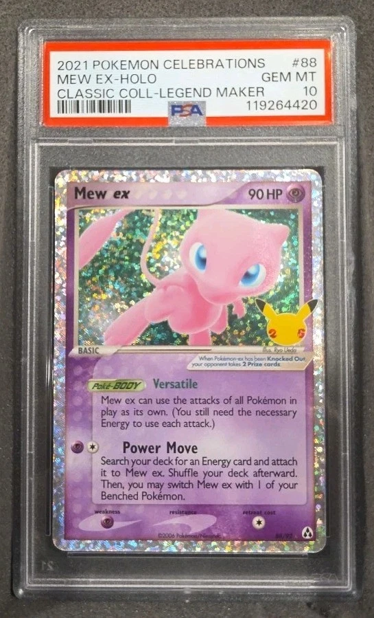 Collectible Individual Grade 10 Mew Pokémon TCG Card Games in