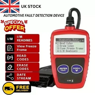 Car Fault Code Reader Engine Diagnostic Scanner Reset Tools MS309 OBD2 OBDII UK - Image 1 of 4