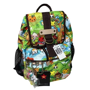 Tokidoki LeSportsac Scuola Backpack Foresta Very Rare Retired Qee Keychain NWT - Picture 1 of 21