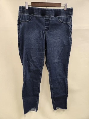 Pantalones de mezclilla elásticos dobladillo crudo envejecidos Old Navy Rockstar Jeggings para mujer 14 Foto 1 de 4