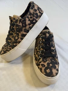 Zapato Deportivo Steve Madden Plataforma Emmi Marrón Negro Leopardo Para Mujer 8 - Imagen 1 de 9