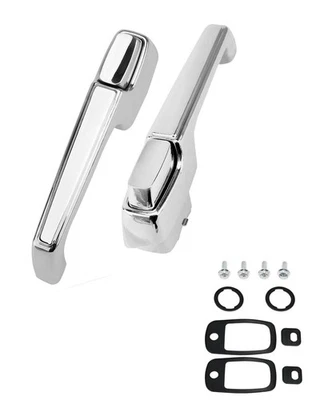 Exterior Door Handles Set Chrome For 1967-72 Chevy C10 C20 C30 GMC K1500 Pickup - Imagem 1 de 4