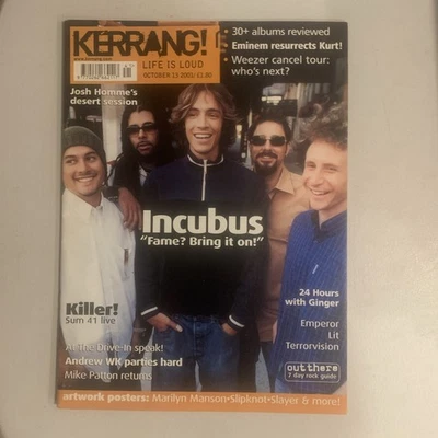 Kerrang!, Incubus, Fame Bring It On, 10/13/01 (Incubus/Chimaira/Andrew W.K.) - Image 1 of 2