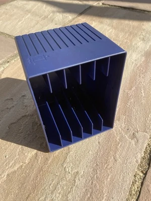 Iomega Zip Disk Storage Case Blue Vintage Holds 6 Disks - Image 1 of 4