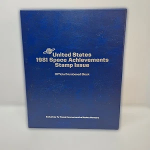 1981 USPS Space Achievements Stamps Block Folio Postal Society Exclusive - Rare - Picture 1 of 6