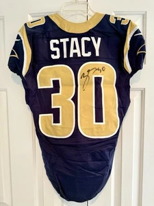 Zac Stacy 2014 Game Used Worn & Signed St. Louis Rams Blue Jersey PSA/DNA COA - Picture 1 of 12