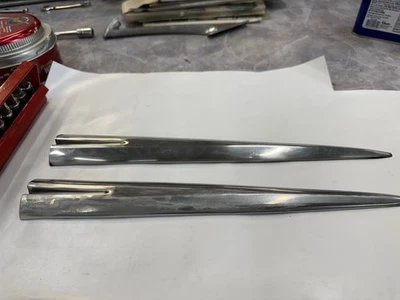 1958 Chevy Impala, Bel Air Rear Quarter panel Spear Trim Molding LH & RH. GM OEM - Image 1 of 4