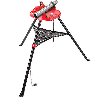 VEVOR 460-6 Tripod Pipe Chain Vise 6  Capacity Foldable Steel Legs W/ Tool Tray • 189.98$
