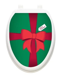 CHRISTMAS GIFT BOX Toilet Tattoos Lid Decoration Removable Reusable Ships Free - Picture 1 of 1