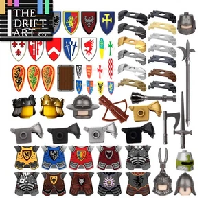Casco escudo soldado militar medieval para bloques de construcción LEGO juguete de ladrillo - Imagen 1 de 66