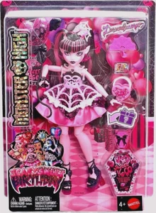 Monster High Scary Sweet Birthday Draculaura PINK Doll Party Dress w/Accessories - Picture 1 of 6