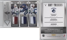 2011 Titanium Hat Tricks Memorabilia Prime /25 Henrik Sedin Jannik Hansen #5 HOF