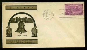 798 CONSTITUTION FDC PHILADELPHIA, PA PLANTY P10 LINPRINT CACHET - Picture 1 of 1