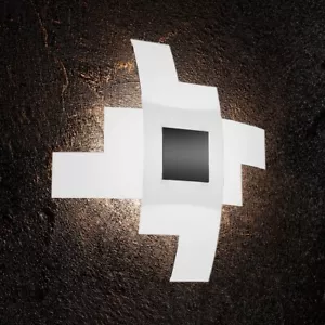 Modern White and Black Glass Ceiling Light with 4 Lights TPL 0636 - Picture 1 of 1