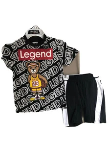 Phat Farm Legend Boys Size 6y 2 Piece Pant Set Black and White New - Picture 1 of 10
