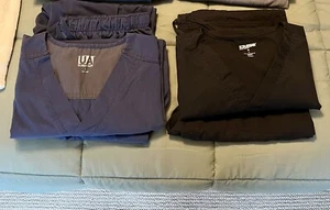 Mens Scrubs Large Uniform Advantage Buttersoft Dark Blue Medium Scrubstar Black - Picture 1 of 3
